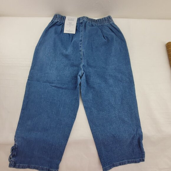 Croft & Barrow Capri Womens XS Crop Blue Denim Jeans Pants Pull On Elastic - Picture 6 of 13